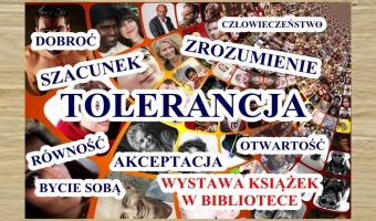 O tolerancji. Wystawa książek w bibliotece