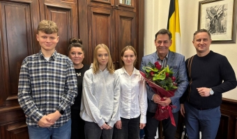 Spotkanie Samorządu Uczniowskiego SP 3 z Burmistrzem Chojnic Arseniuszem Finsterem