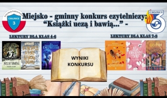 WYNIKI MIEJSKO - GMINNEGO KONKURSU CZYTELNICZEGO “Książki uczą i bawią…”'2026
