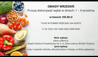 Obiady - wrzesień 2026